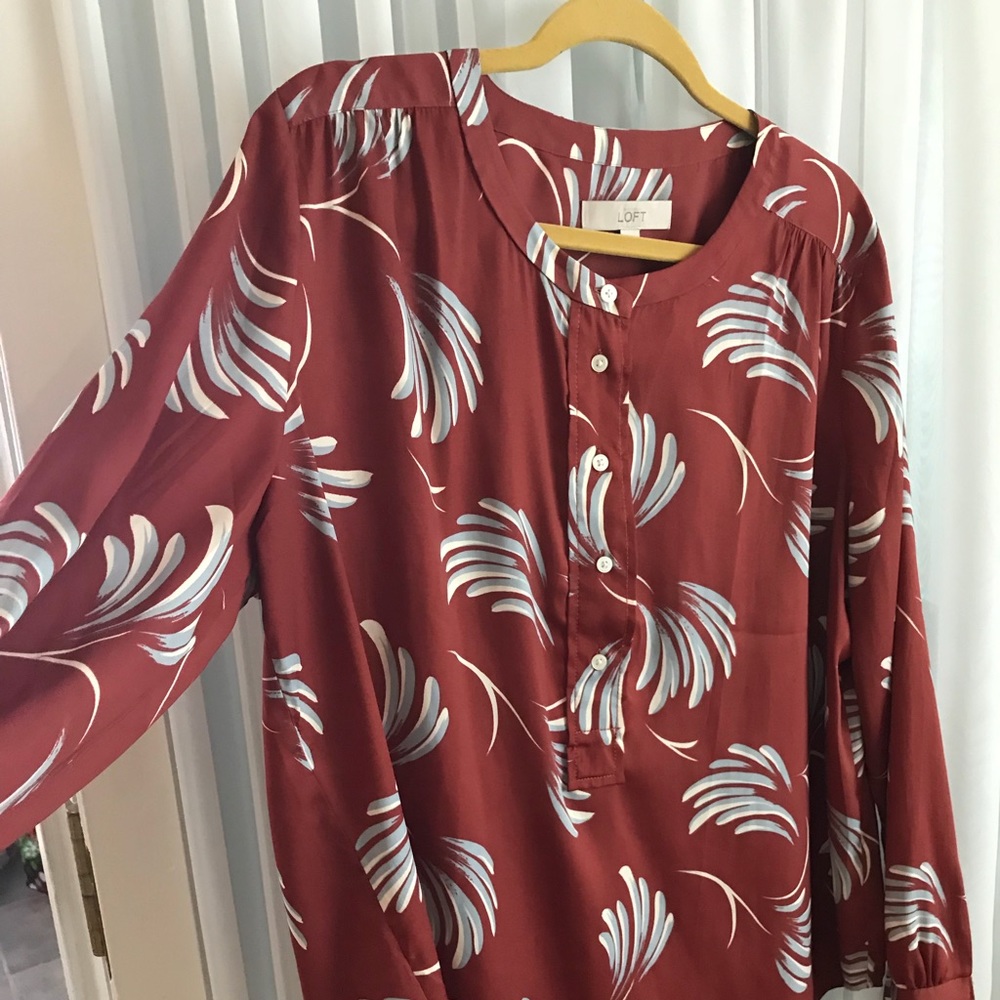 Loft size Long Sleeve Blouse copper color